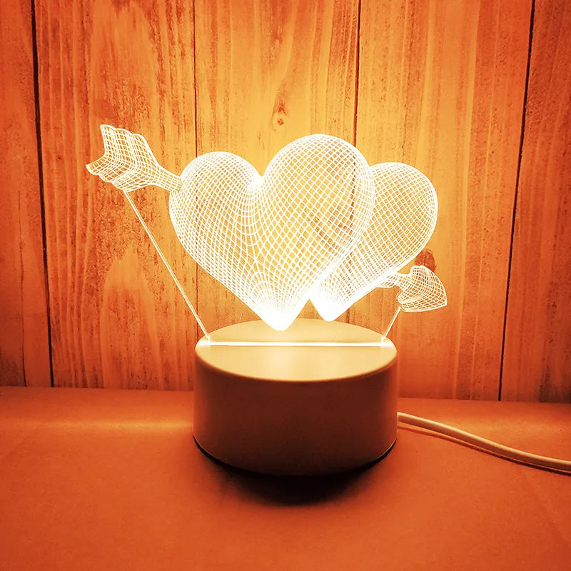 Veilleuse acrylique 3D led