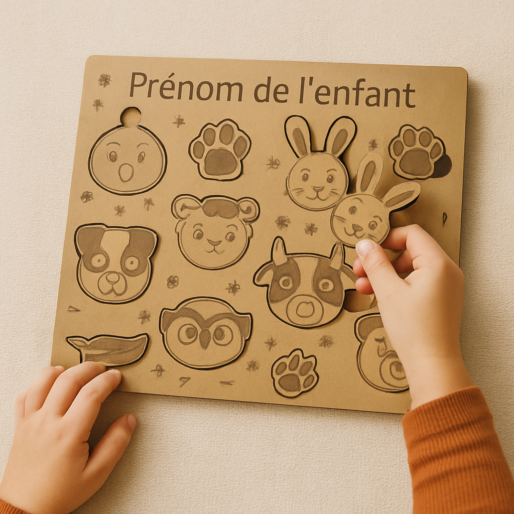 puzzle bois personaliser avec le nom votre enfant