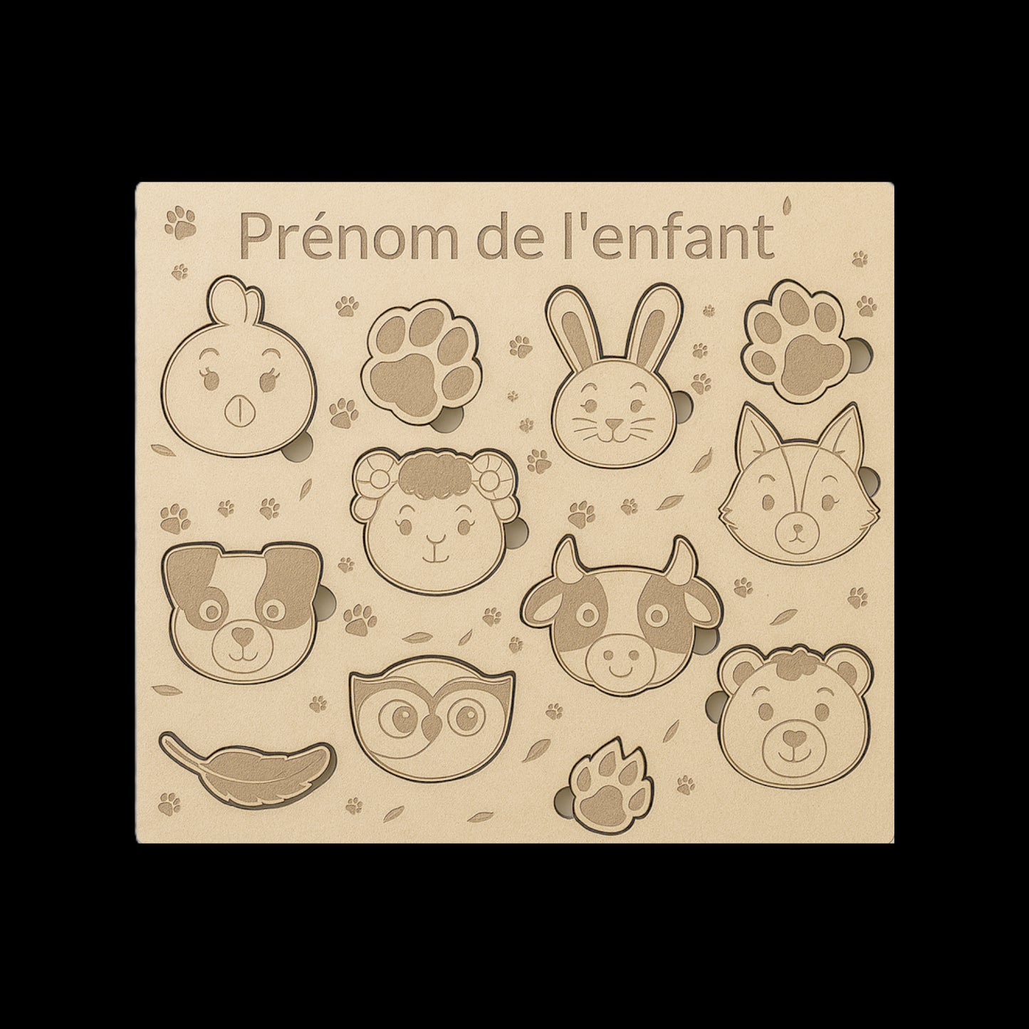 puzzle bois personaliser avec le nom votre enfant