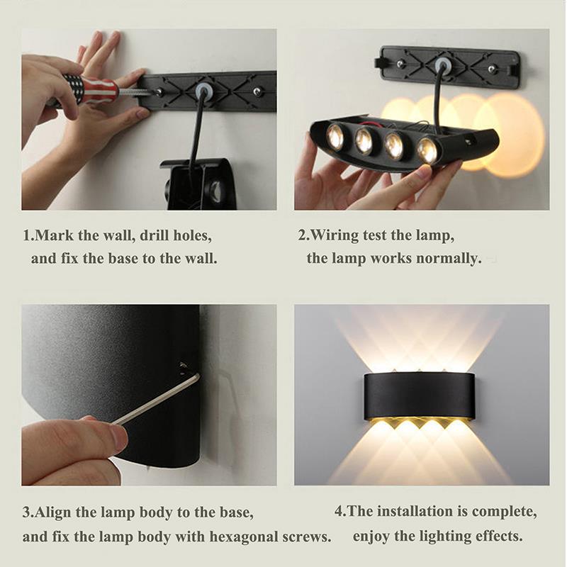 Éclat de Lumière applique murale IP65 LED Aluminium 220V