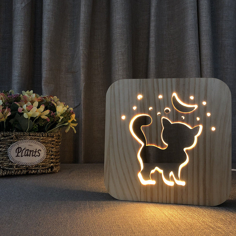 Lampe ambiance Animaux Bois Sculpté – LAMICLAIRE