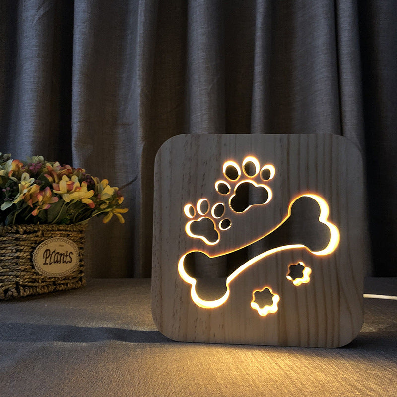 Lampe ambiance Animaux Bois Sculpté – LAMICLAIRE