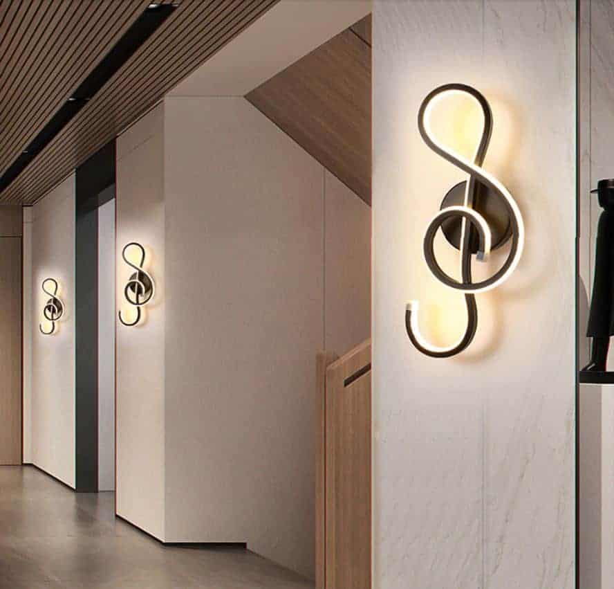 Applique murale clef de musique