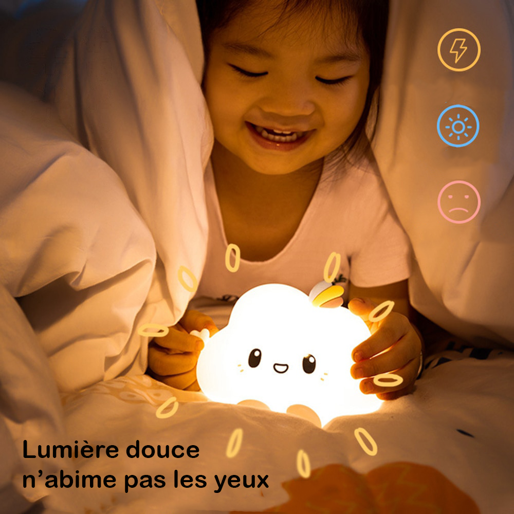 Annmore ABS Veilleuse Enfant Rechargeable Lampe de Nuit Nuage